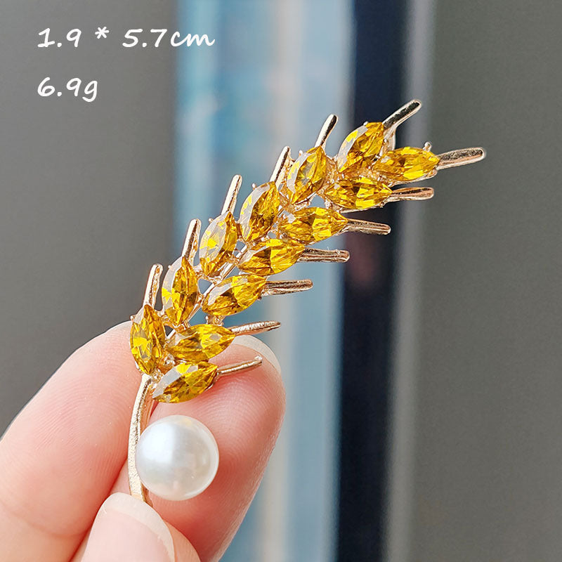 Colorful Wheat Ears Brooch with Crystals Image 9