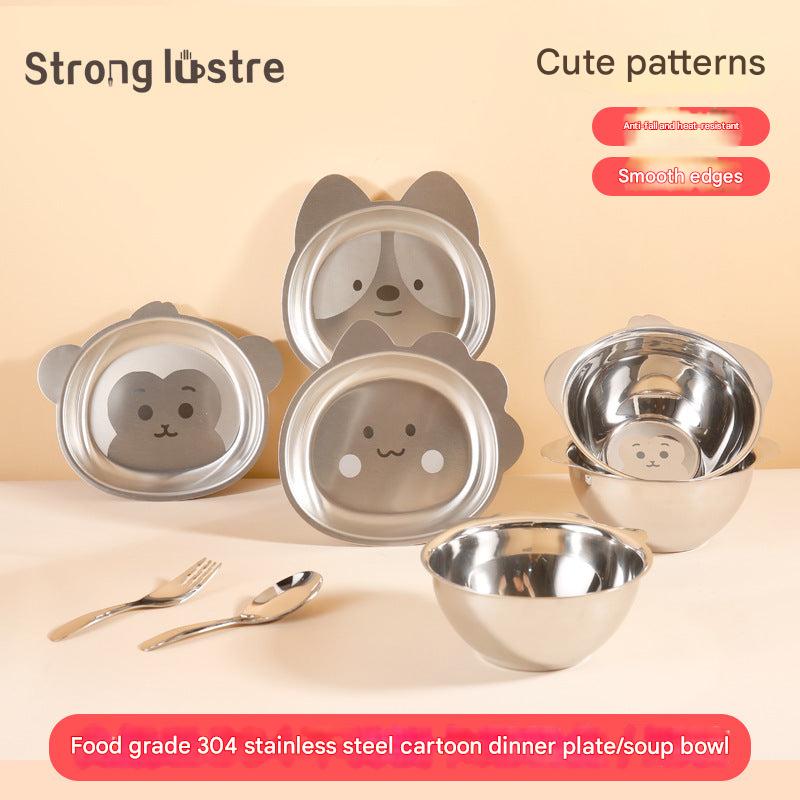 Colorful stainless steel toddler plate image 2