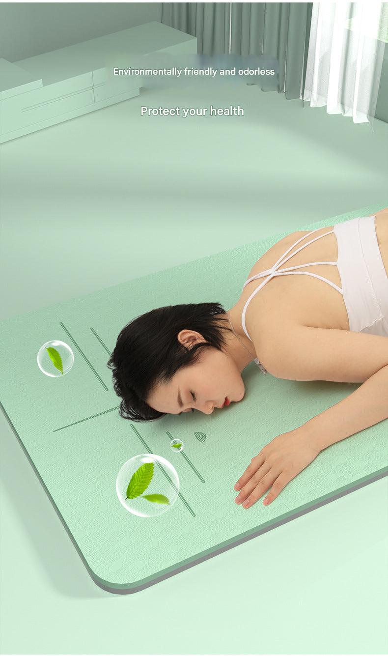 TPE Yoga Mat in Green Color Image 5