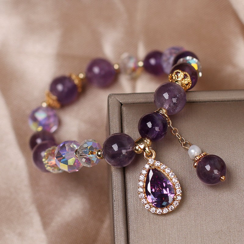 Close-up of Amethyst Bracelet detail
