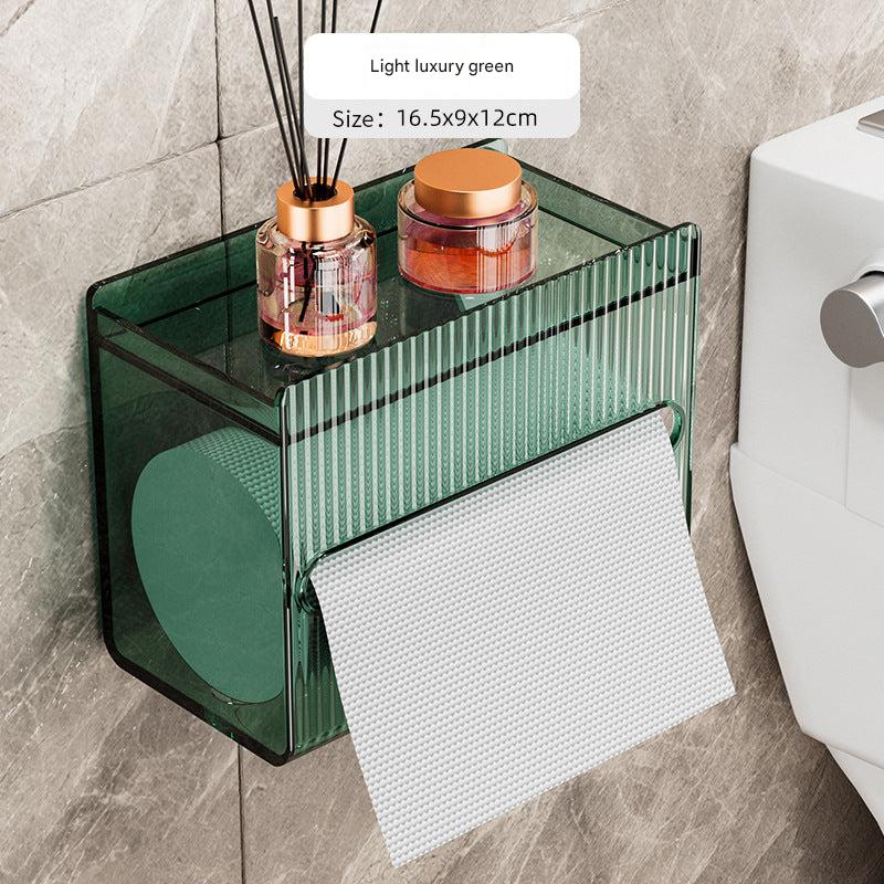Acrylic tissue box for bathroom