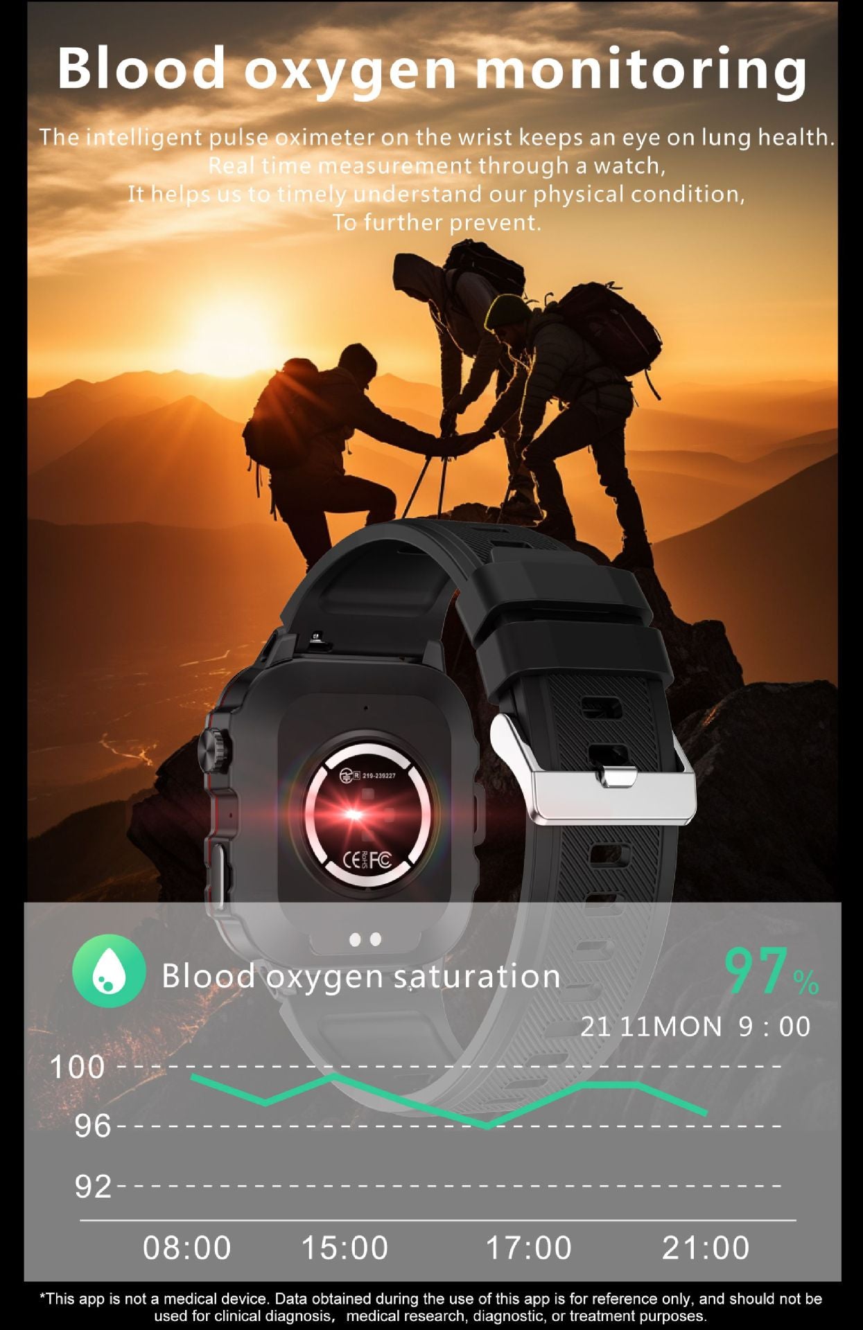 Stylish waterproof smartwatch