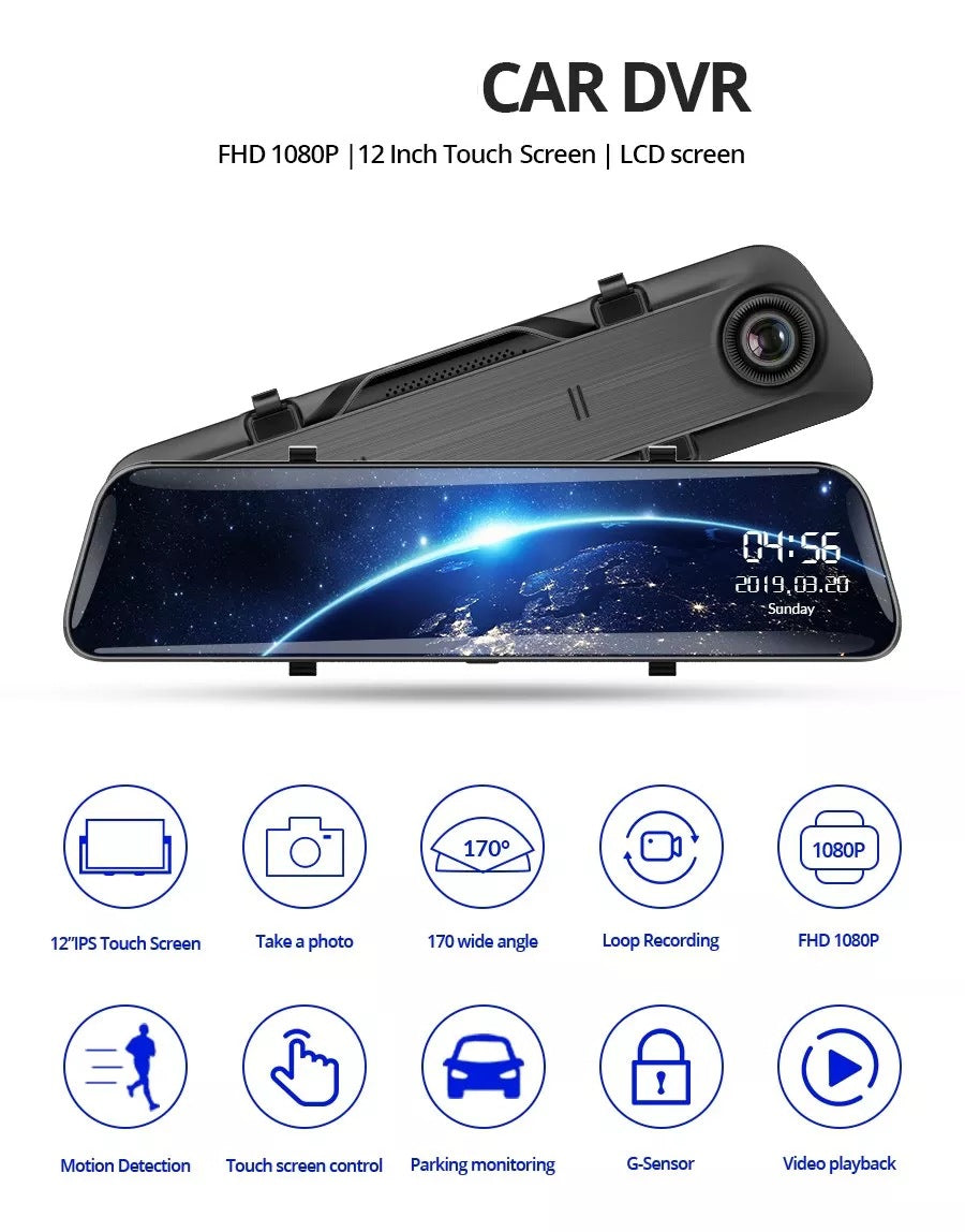rear view mirror dash cam installation setup