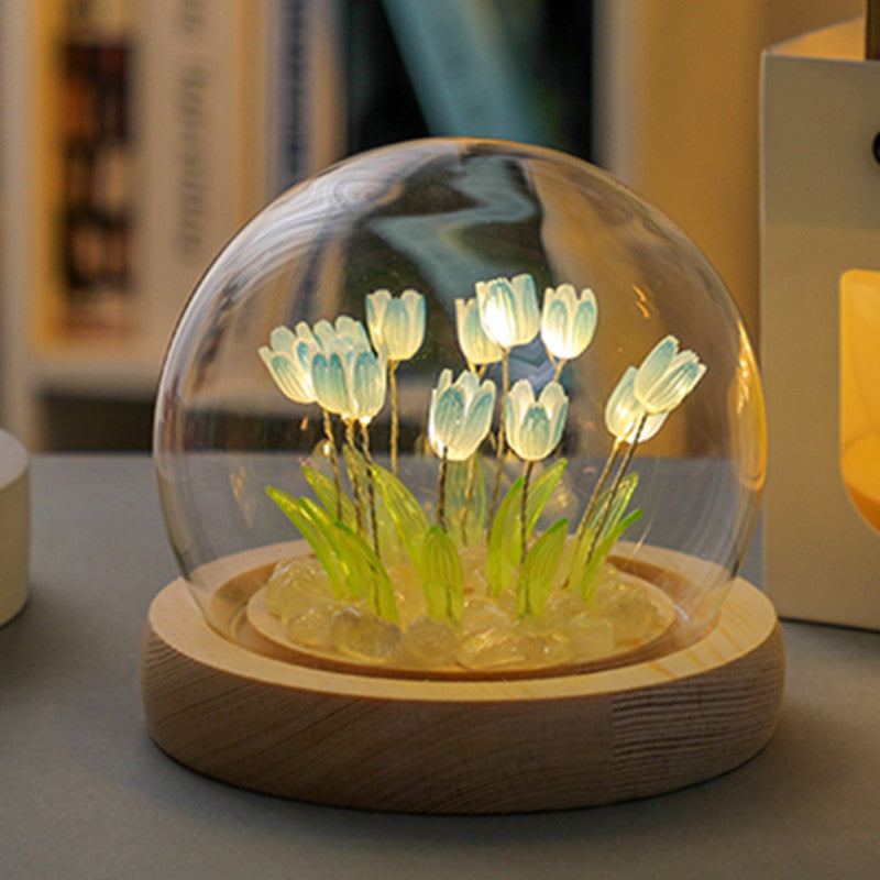 DIY tulip night light kit components layout