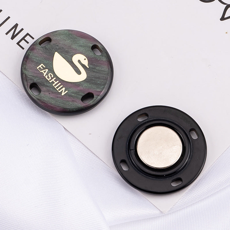 Magnetic button for curtains and shirts