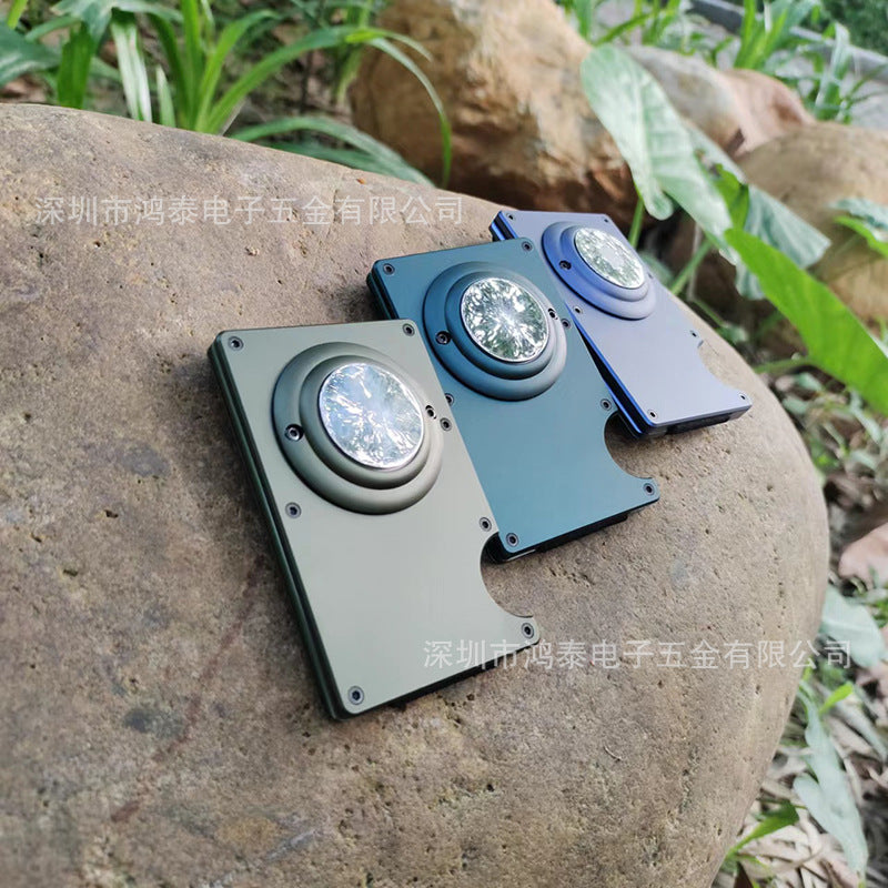 Premium RFID Blocking Aluminum Wallet with AirTag Holder - Image 1