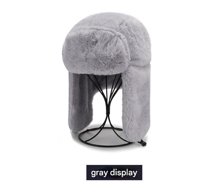 Winter earflap hat in white
