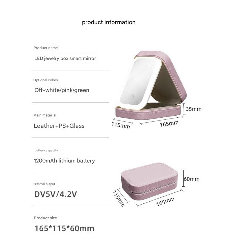 LED makeup mirror organizer image 1