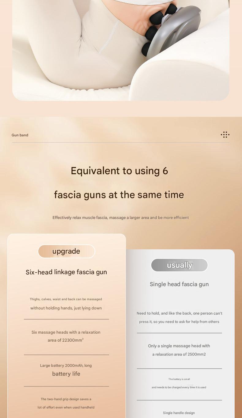 Close-up of massage gun intensity settings