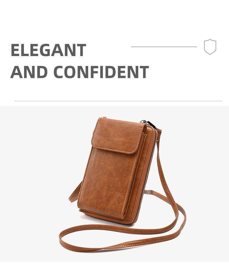 Women's crossbody wallet brown