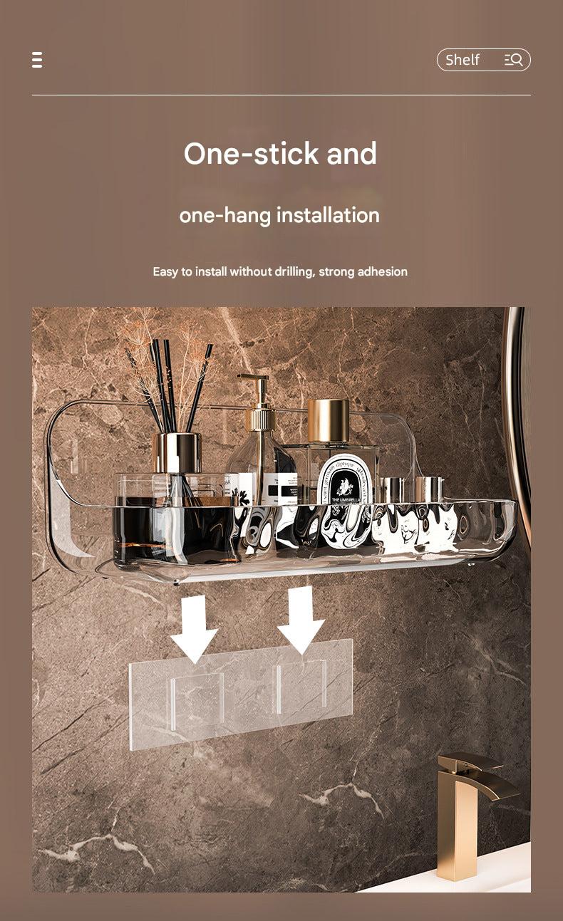 Bathroom storage organizer with no drilling image 2