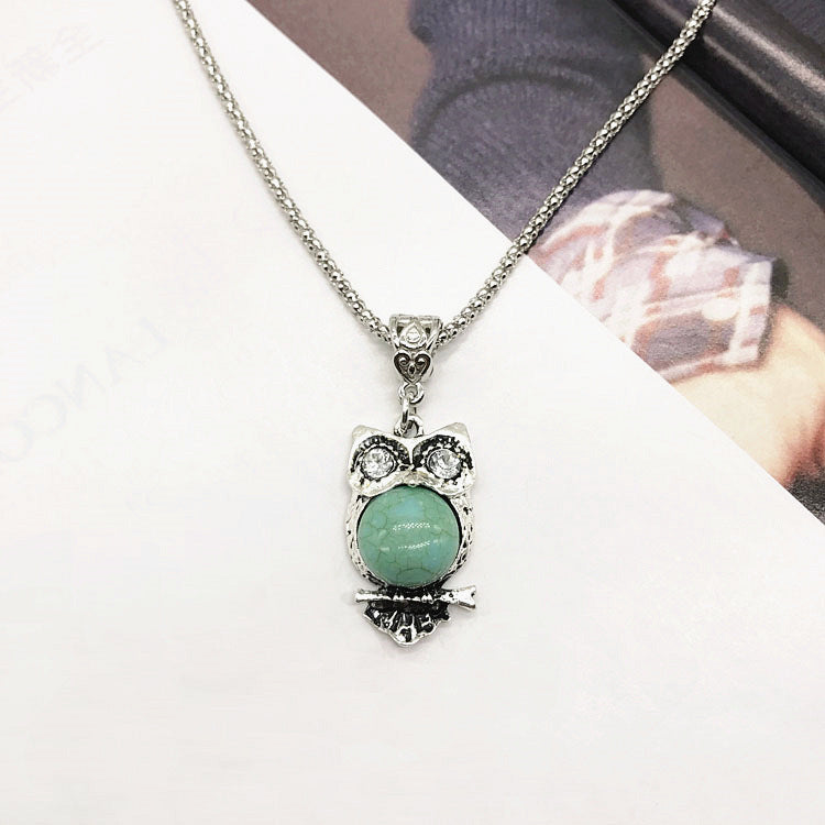 Vintage bohemian necklace and earring set with turquoise accents - image 1