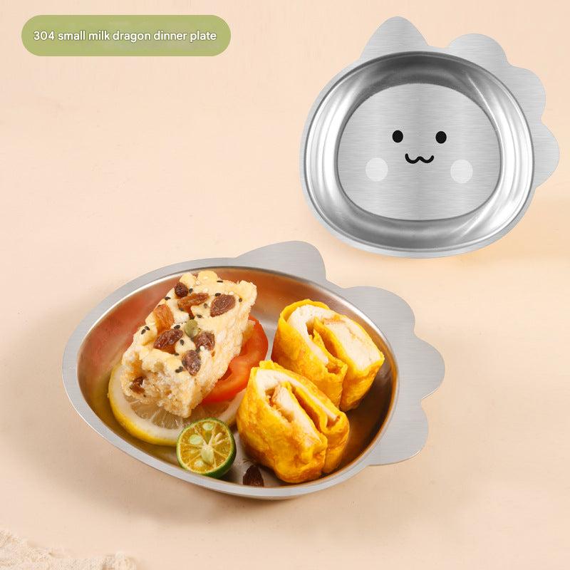 Lightweight stainless steel children's plate image 7