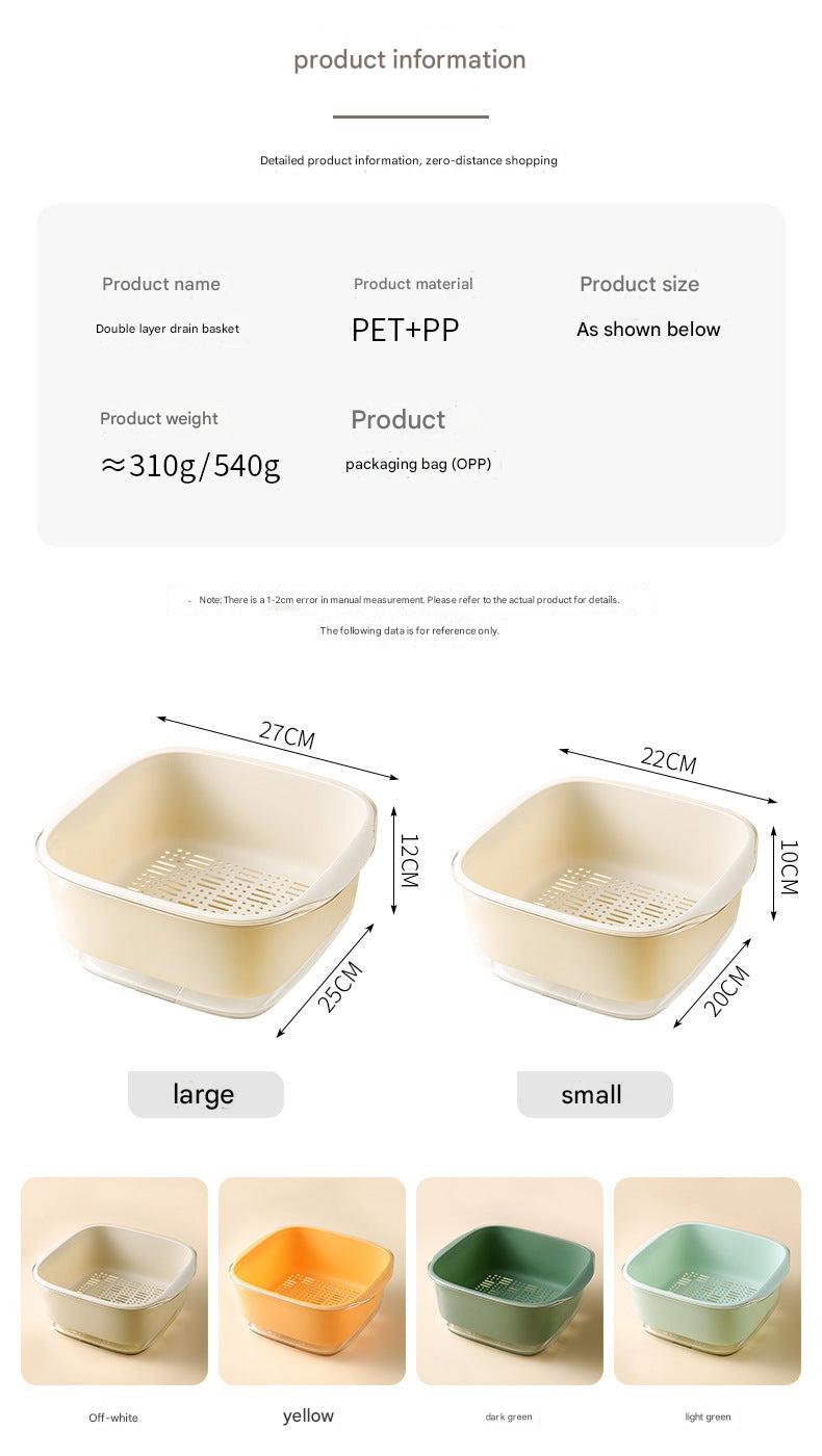 Double Layer Vegetable Washing Basket Image 9