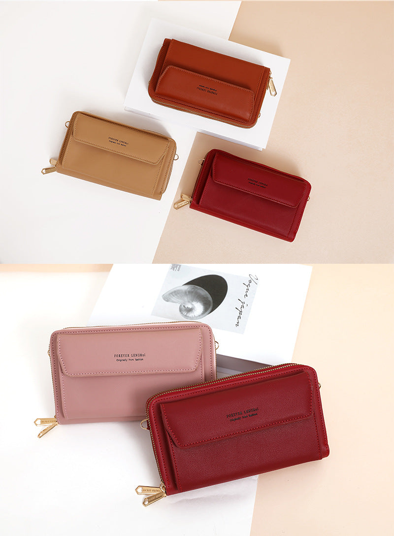 Image of a red PU shoulder bag for women