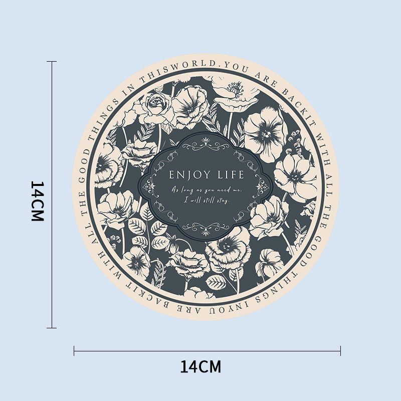 Oil-resistant table mat for meals