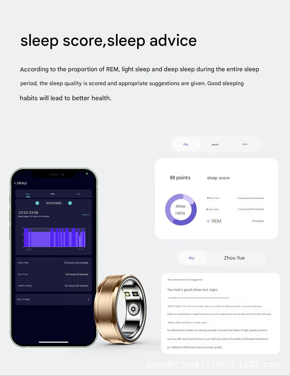 User wearing Smart Health Ring