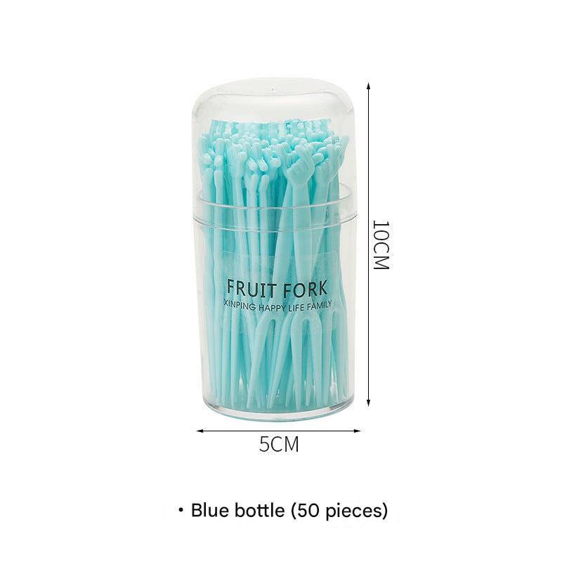 variety of disposable forks in different colors