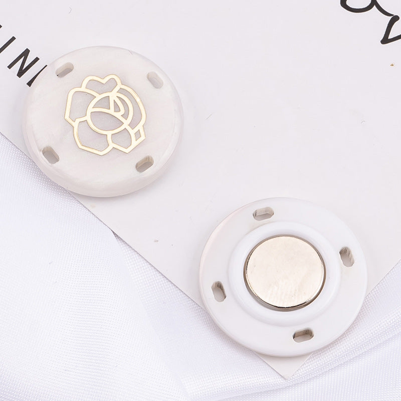 Detachable magnetic closure button