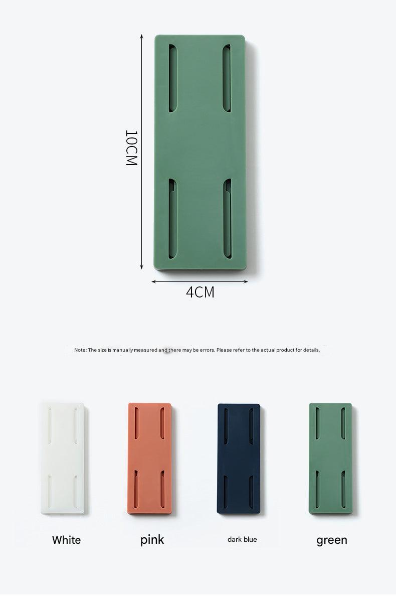 Wall-mounted power strip organizer in blue