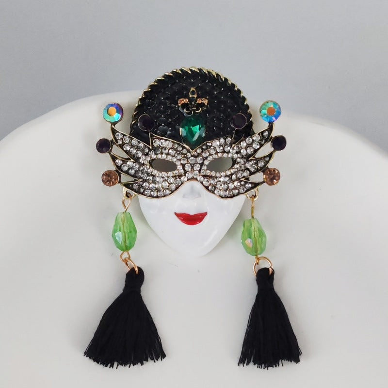 premium alloy floral brooch pin front view