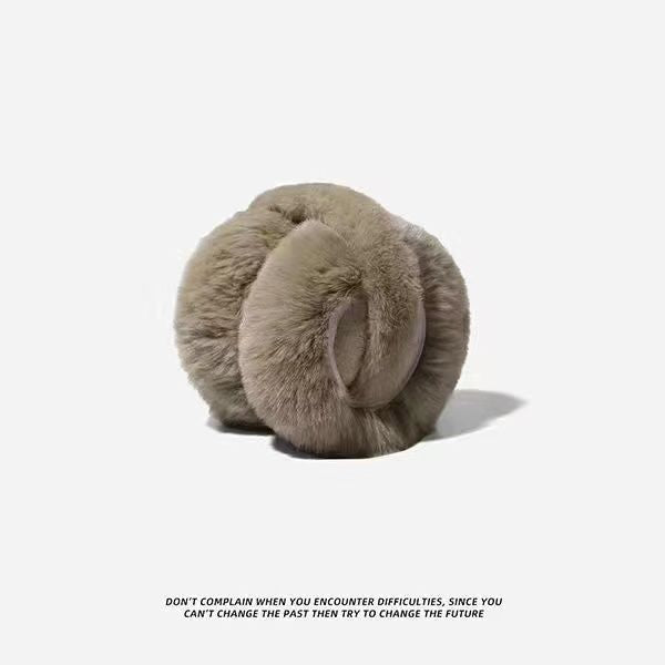 White warm ear muffs for women