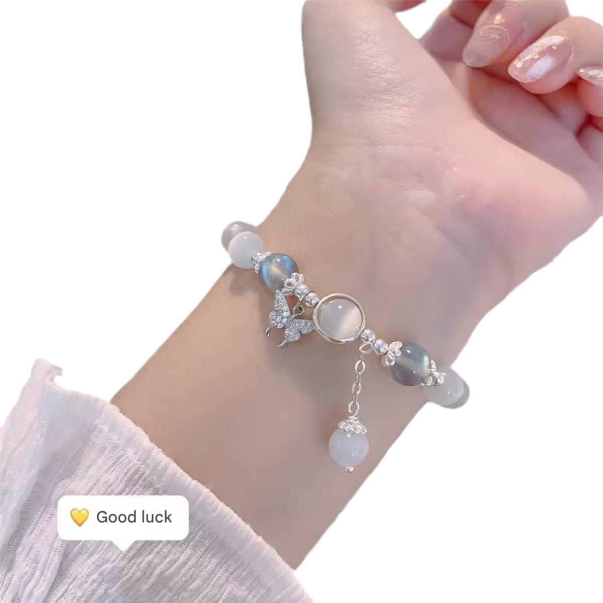 Butterfly glass bracelet image 3