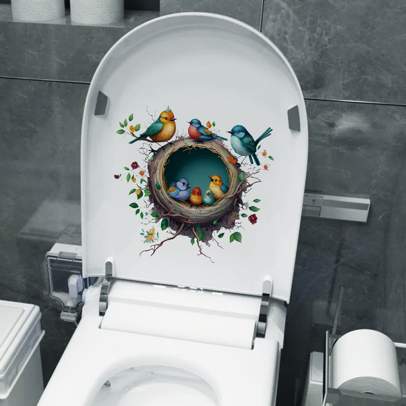 Durable toilet décor sticker design 5