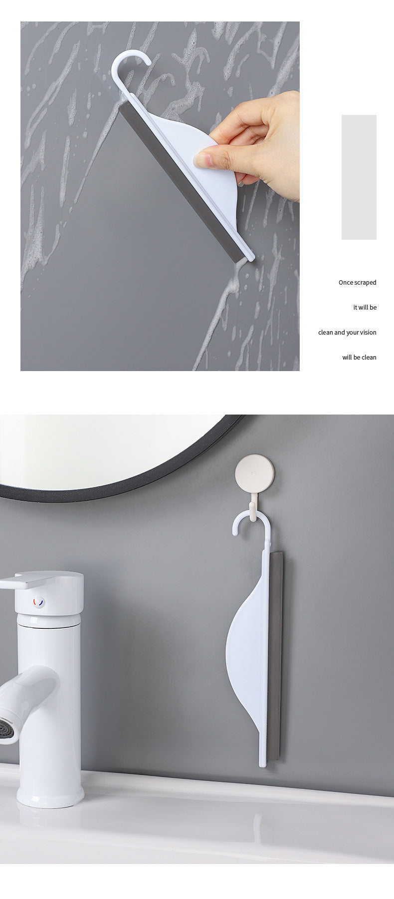 mini silicone squeegee for bathroom