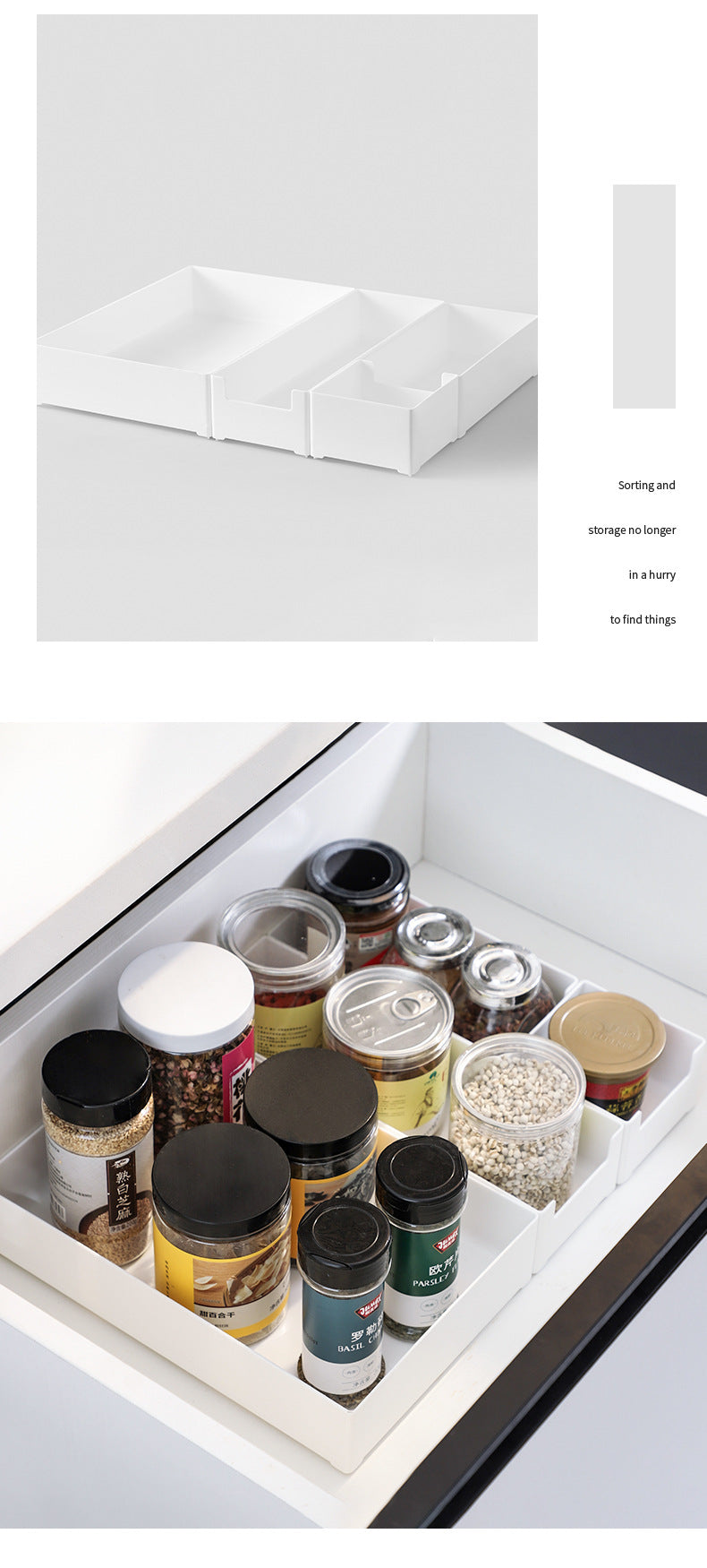 Durable plastic drawer organizer box image 1