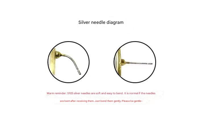 Colorful Beaded Silver Stud Earrings Image 1