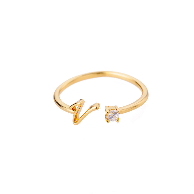 close-up of gold plated ring