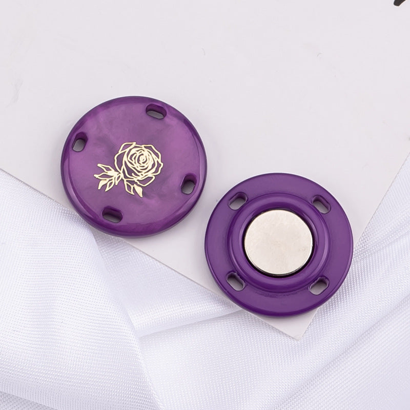 Magnetic button for curtains and shirts
