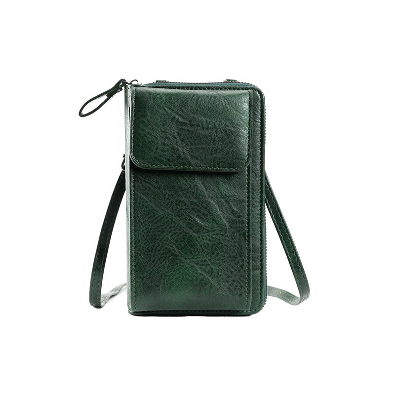 Women's crossbody wallet green