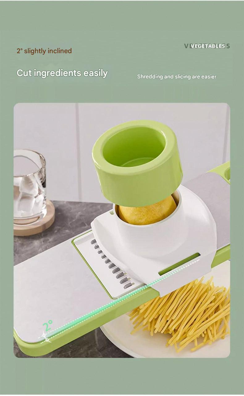stainless steel grater next to cutting board