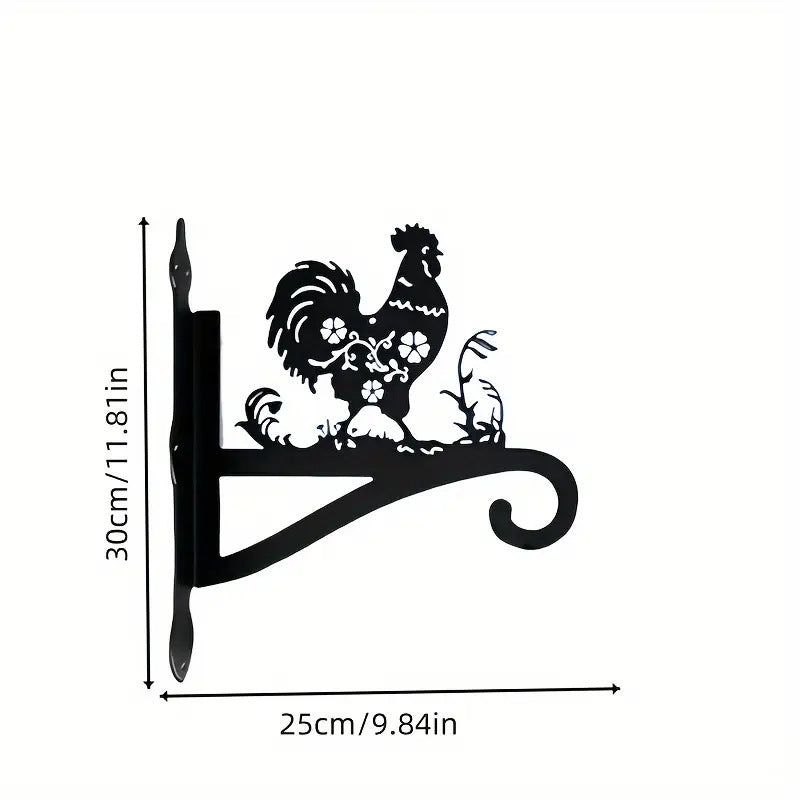 Outdoor iron flower basket for garden