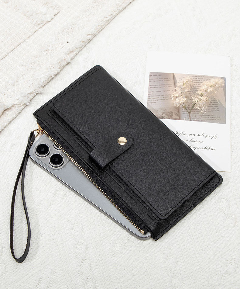 Zipper closure women's wallet with lightweight design