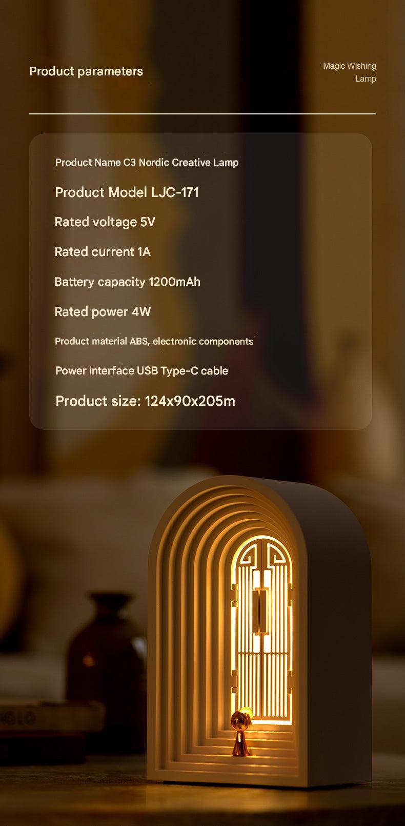 scandinavian style desk lamp with touch controls