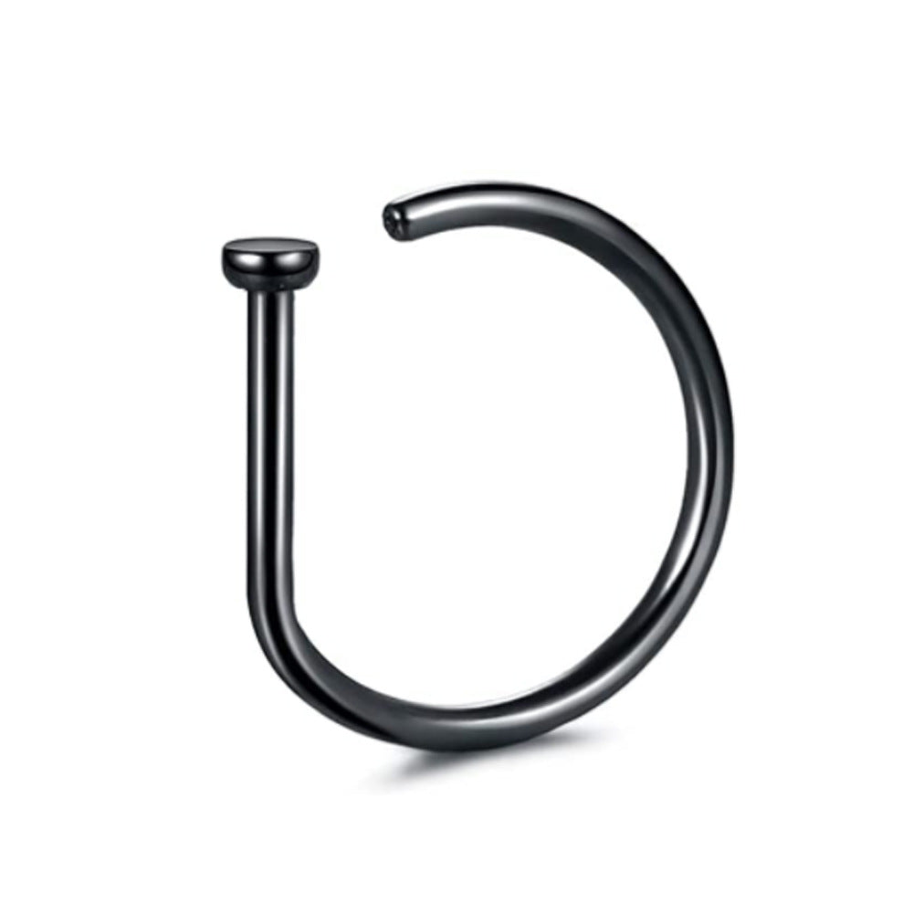 silver fake nose stud displayed image 3