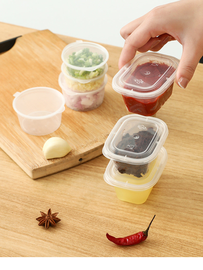 Clear disposable sauce container 25ml