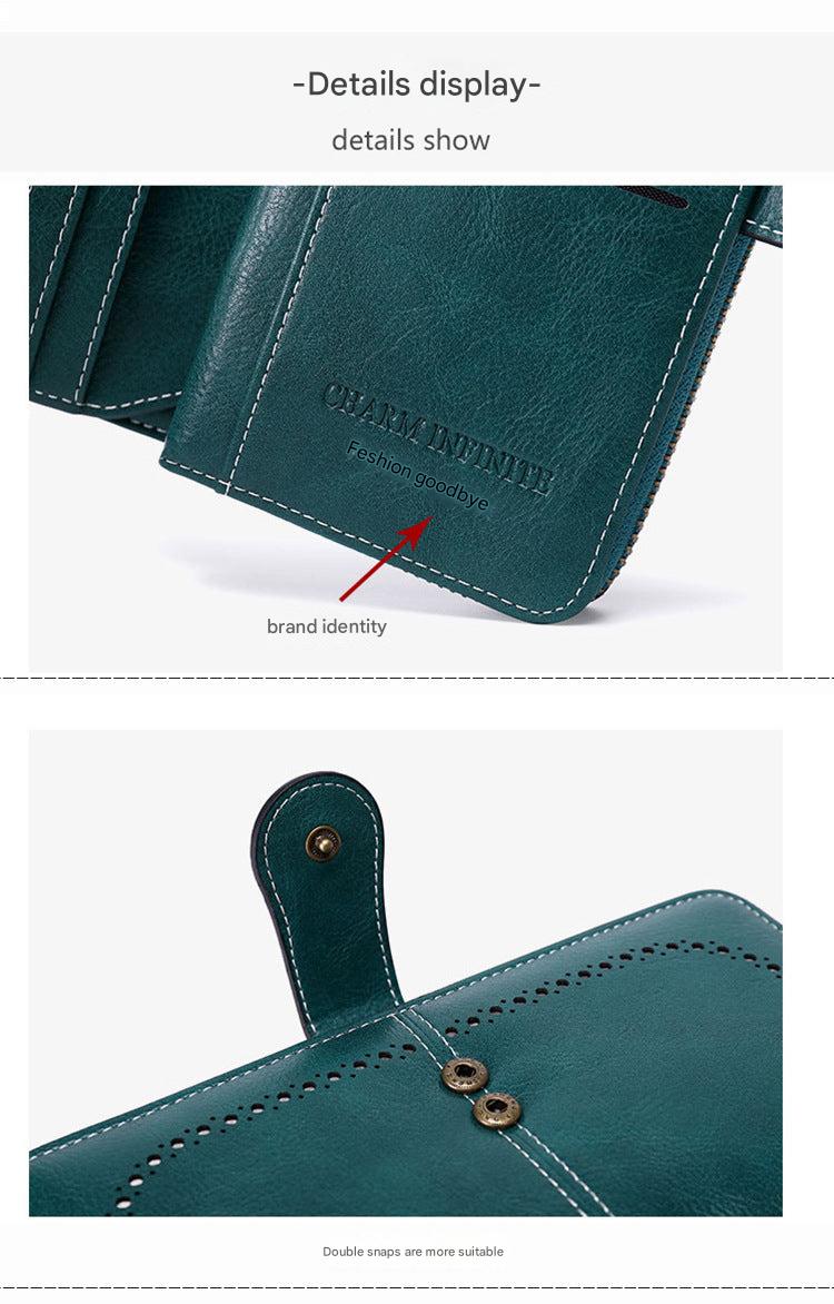 RFID wallet for women in midnight black