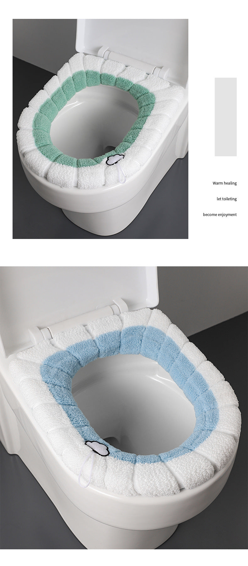 Comfortable toilet mat in green