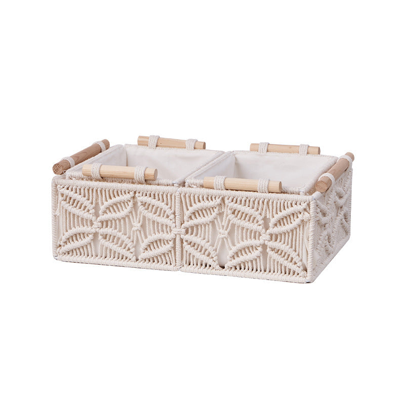 Multi-purpose desktop basket cotton rope image 5