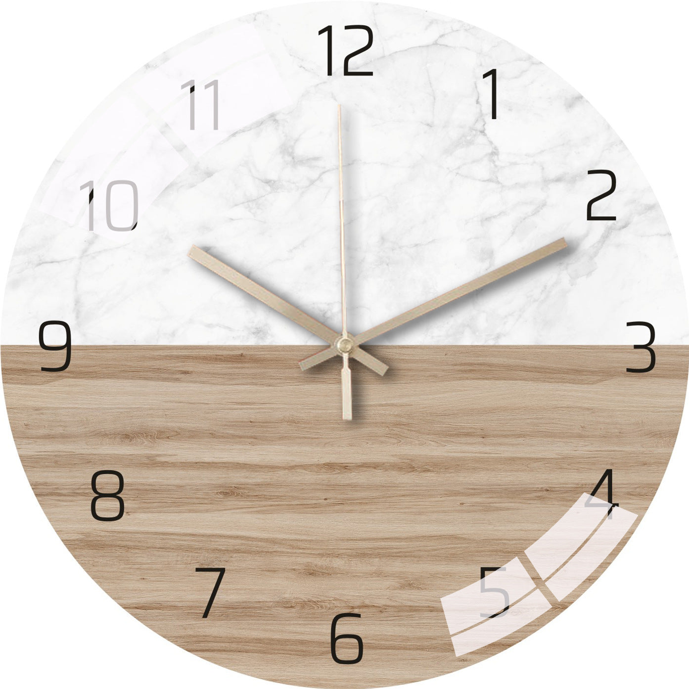 Scandinavian wall clock in living room