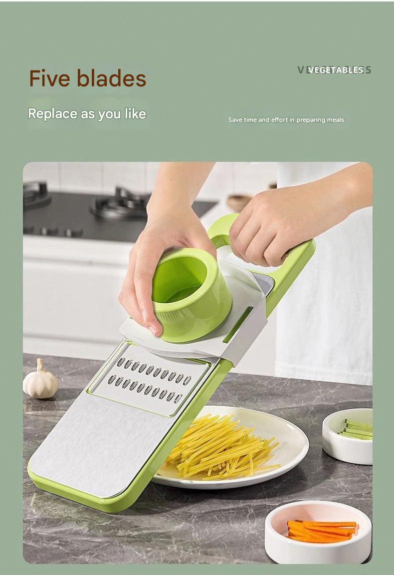 close up of stainless steel grater handle