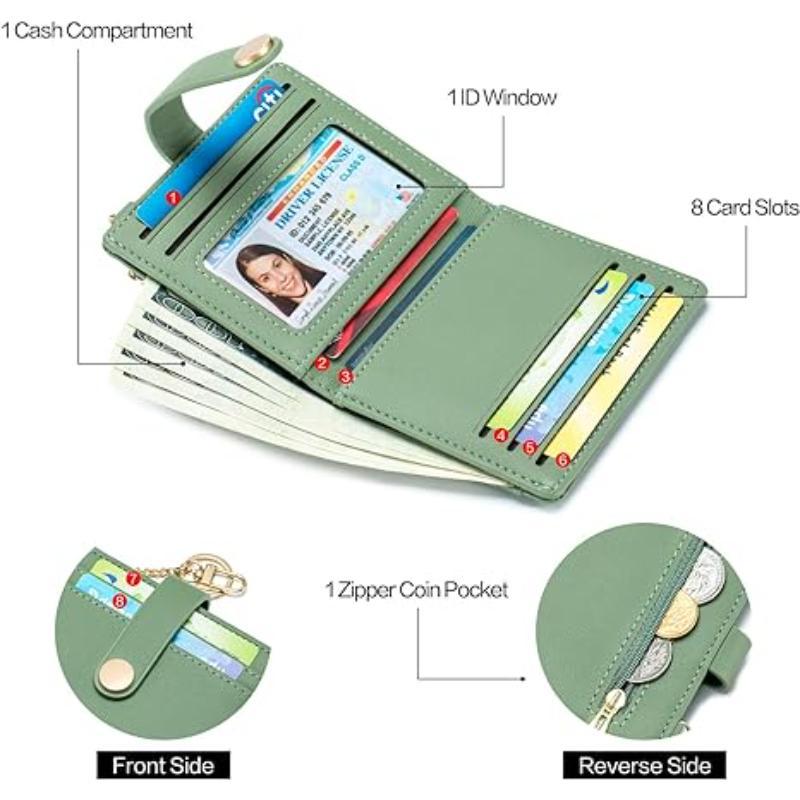 women's short wallet khaki color