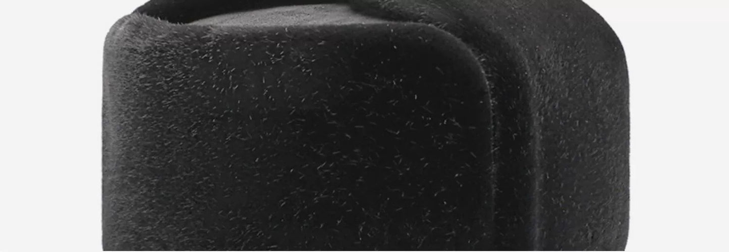 Black warm hat for men image 7