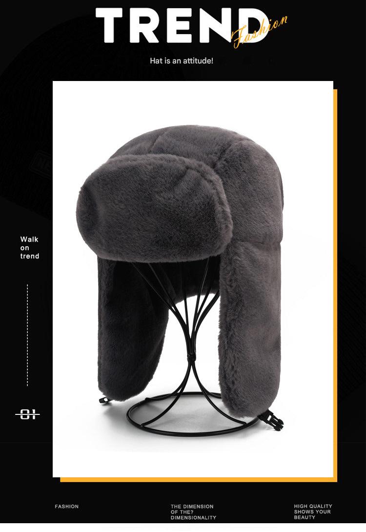 Winter earflap hat in khaki