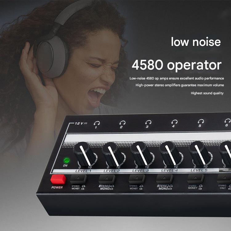4-channel headphone amplifier connection ports