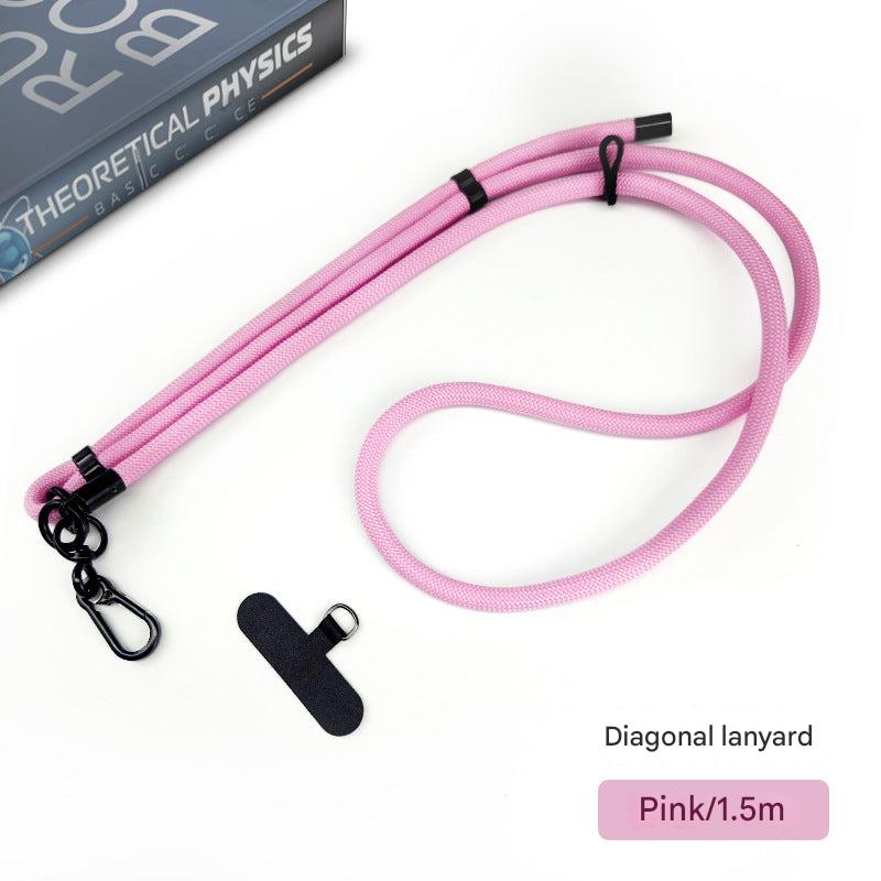Adjustable woven phone strap in blue